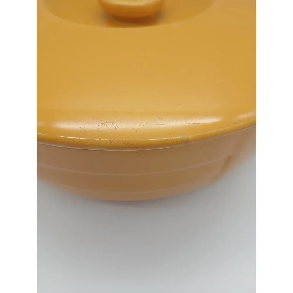 Vintage Hall China For Hotpoint Refrigerator Dish Mustard Yellow 9